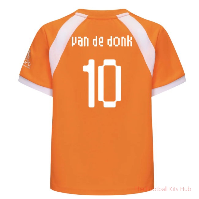 2025 Netherlands WEC Poly T-shirt (Orange) - Kids (Van De Donk 10)