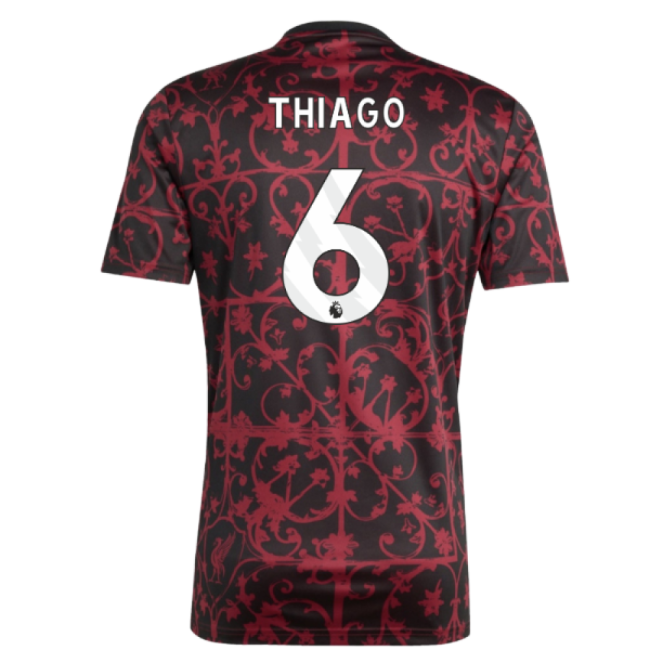 2025-20 Liverpool Home Soccer Jersey Thiago 6 L M S