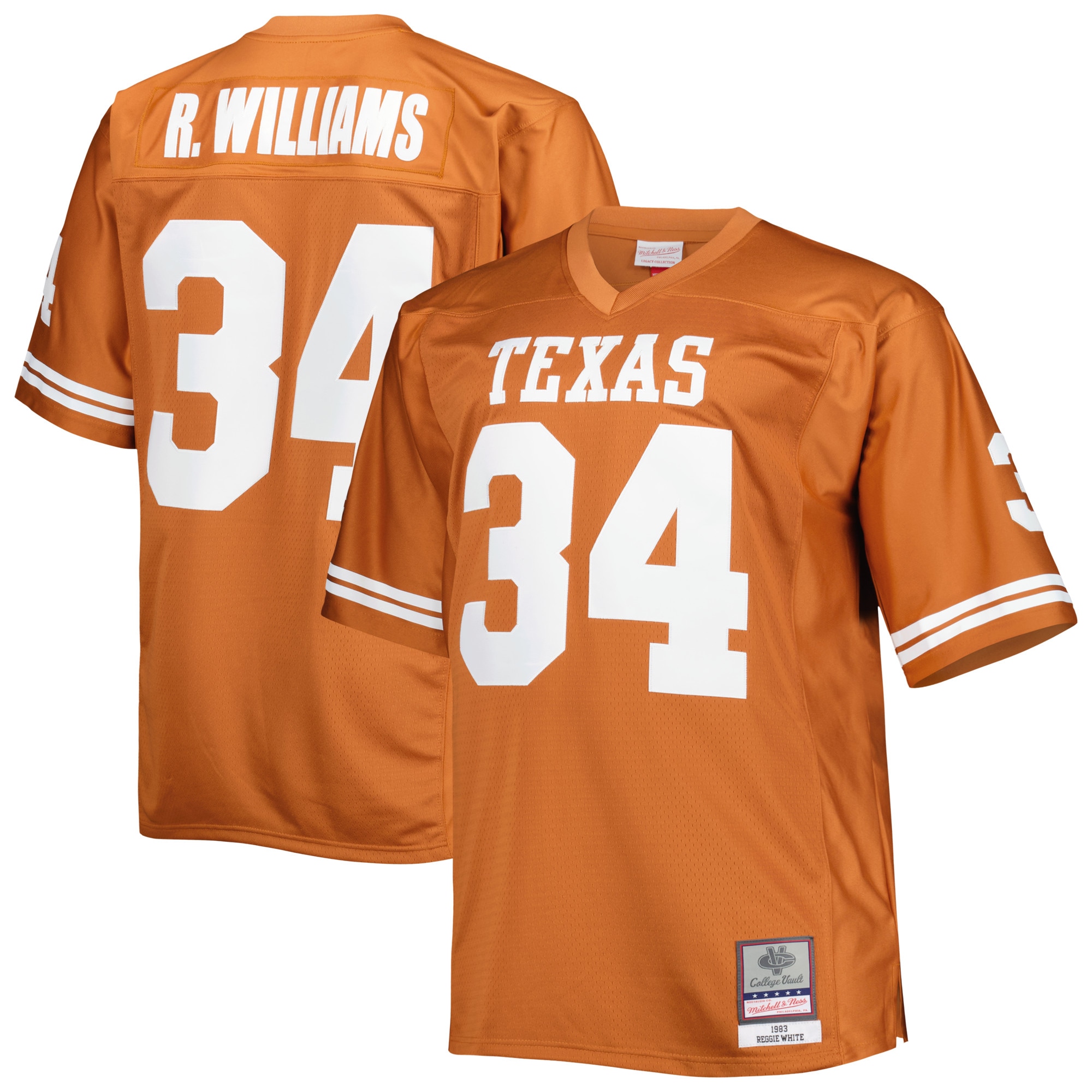 [NJP] Ricky Williams Texas Longhorns Big & Tall Throwback Jersey - Texas Orange