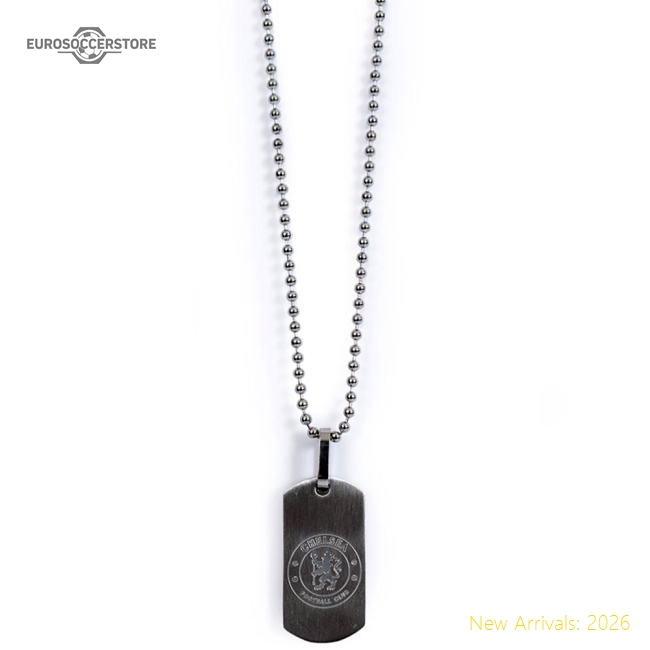 Authentic Chelsea Fc Matt Finish Dog Tag & Chain - Premium Quality
