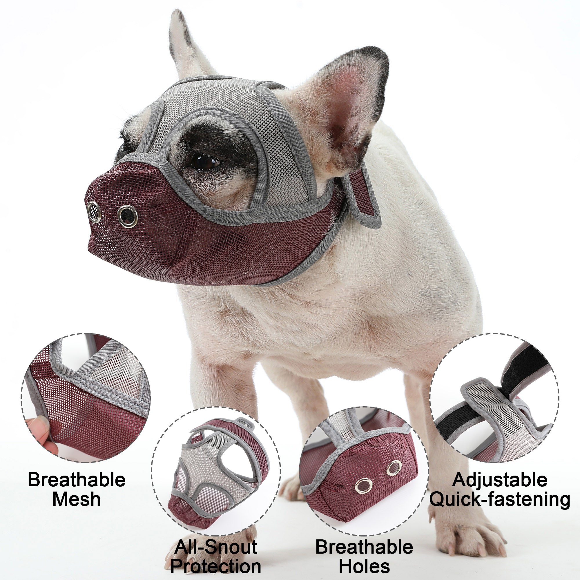 Lifestyle-Driven Premium Adjustable Frenchie Muzzle - Mouth Cover For...