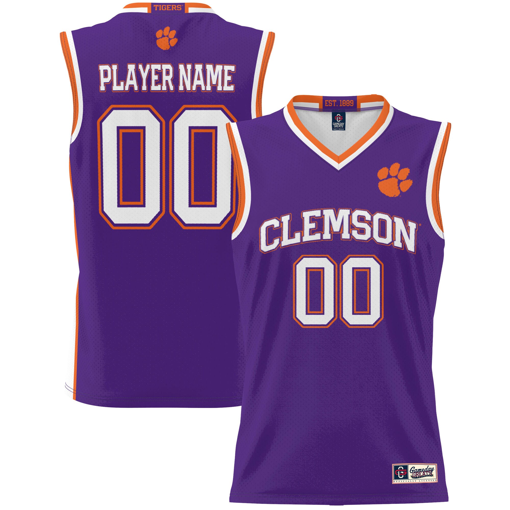 [DDG] Clemson Tigers GameDay Greats Youth NIL Pick-A-Player Lightweight Women's Basketball Jersey - Purple
