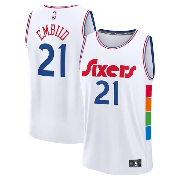 Authentic Joel Embiid PHI NBA Fast Break Jersey - Licensed Product