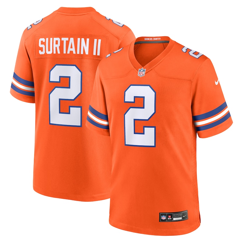 None Patrick Surtain II DEN Broncos Powerful Elite Jersey Game Day Wea