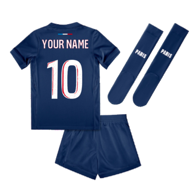 Authentic 2024-2025 Psg Paris Saint Germain Home Mini Kit (Your Name)