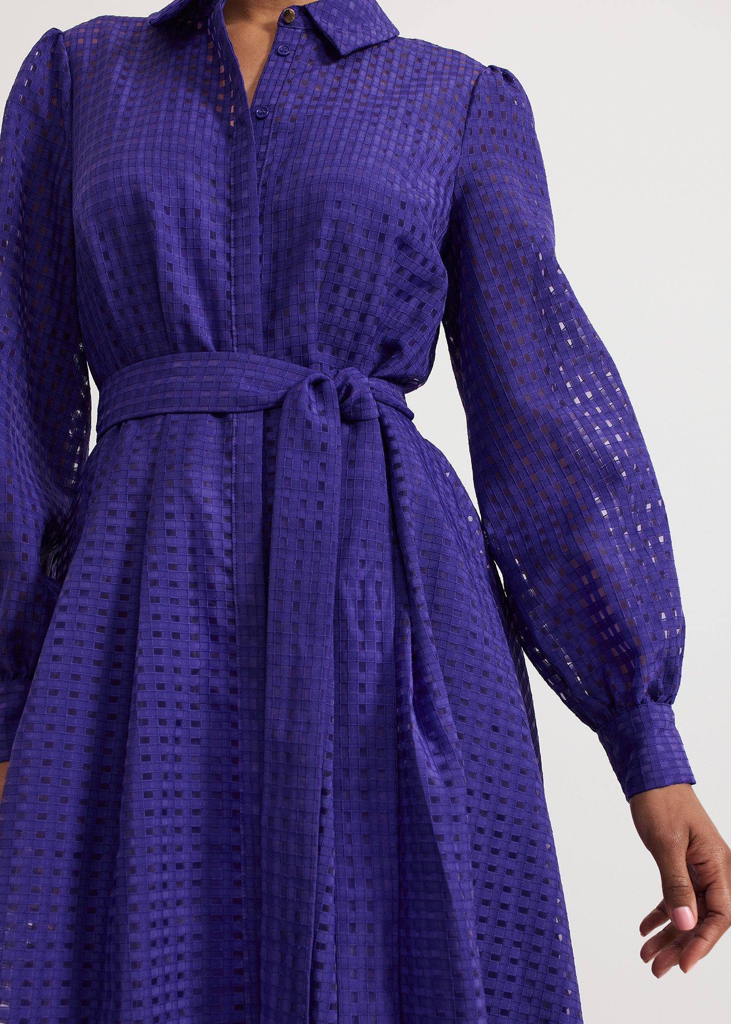 Natalie Burgundy Shirt Dress