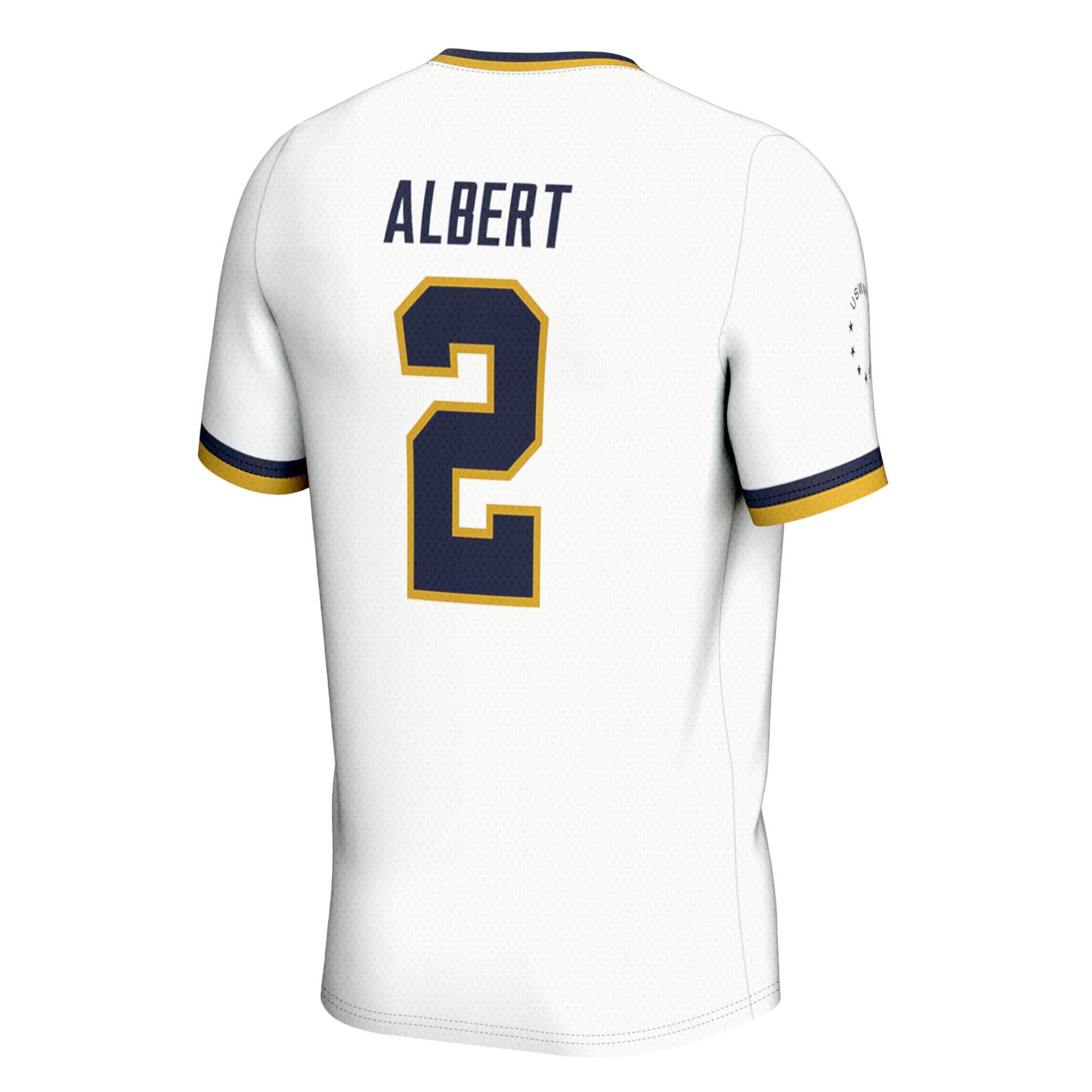 [NJP] Korbin Albert Notre Dame Fighting Irish GameDay Greats Youth Women's Soccer Lightweight Fashion Jersey - White