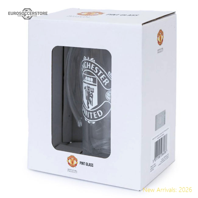 Authentic Manchester United Fc Mono Crest Stein Glass Tankard