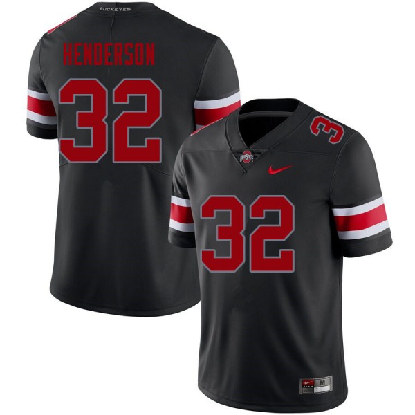 Nike Ohio State Buckeyes #32 TreVeyon Henderson Men Stitch Jersey - Blackout
