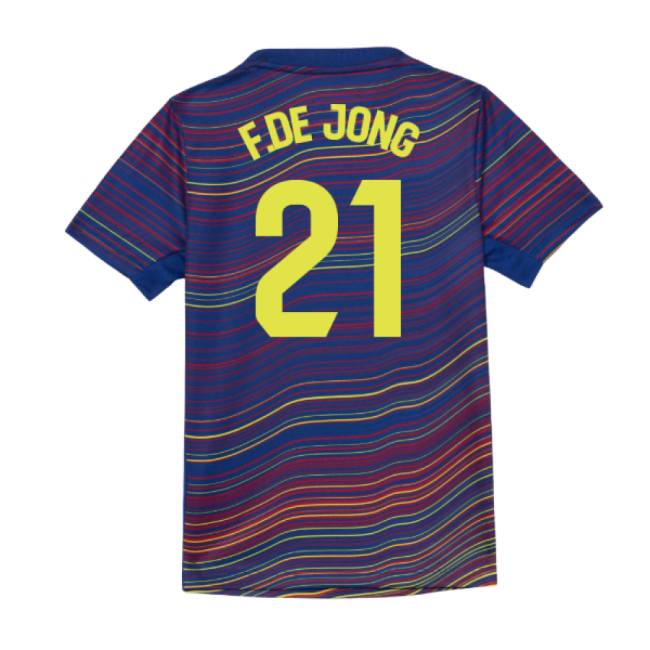 High-quality Barcelona Jersey Kids (f.de Jong 21) Moisture-wicking