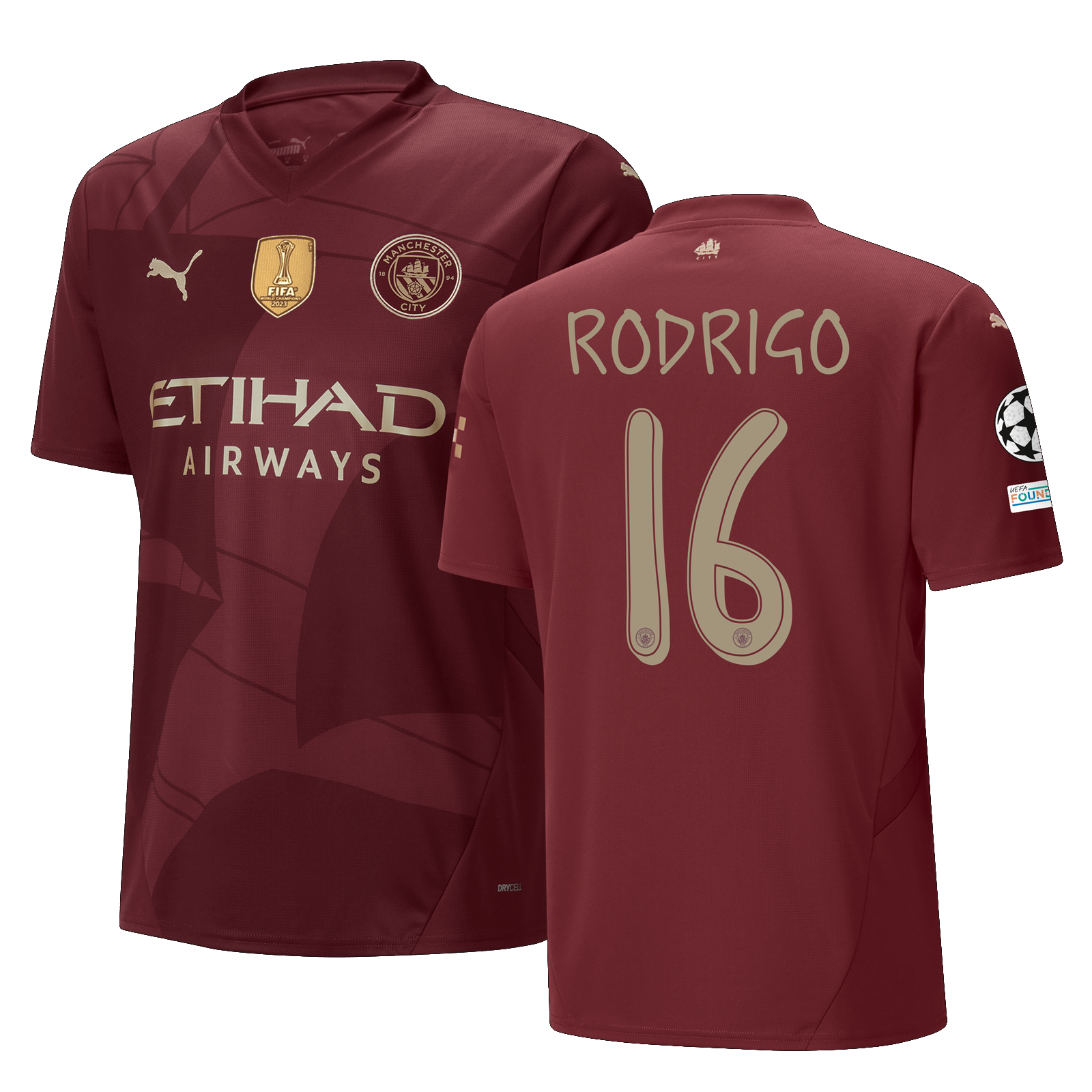 Manchester City Rodrigo 2024-2025 UCL Third Jersey – Authentic Shirt