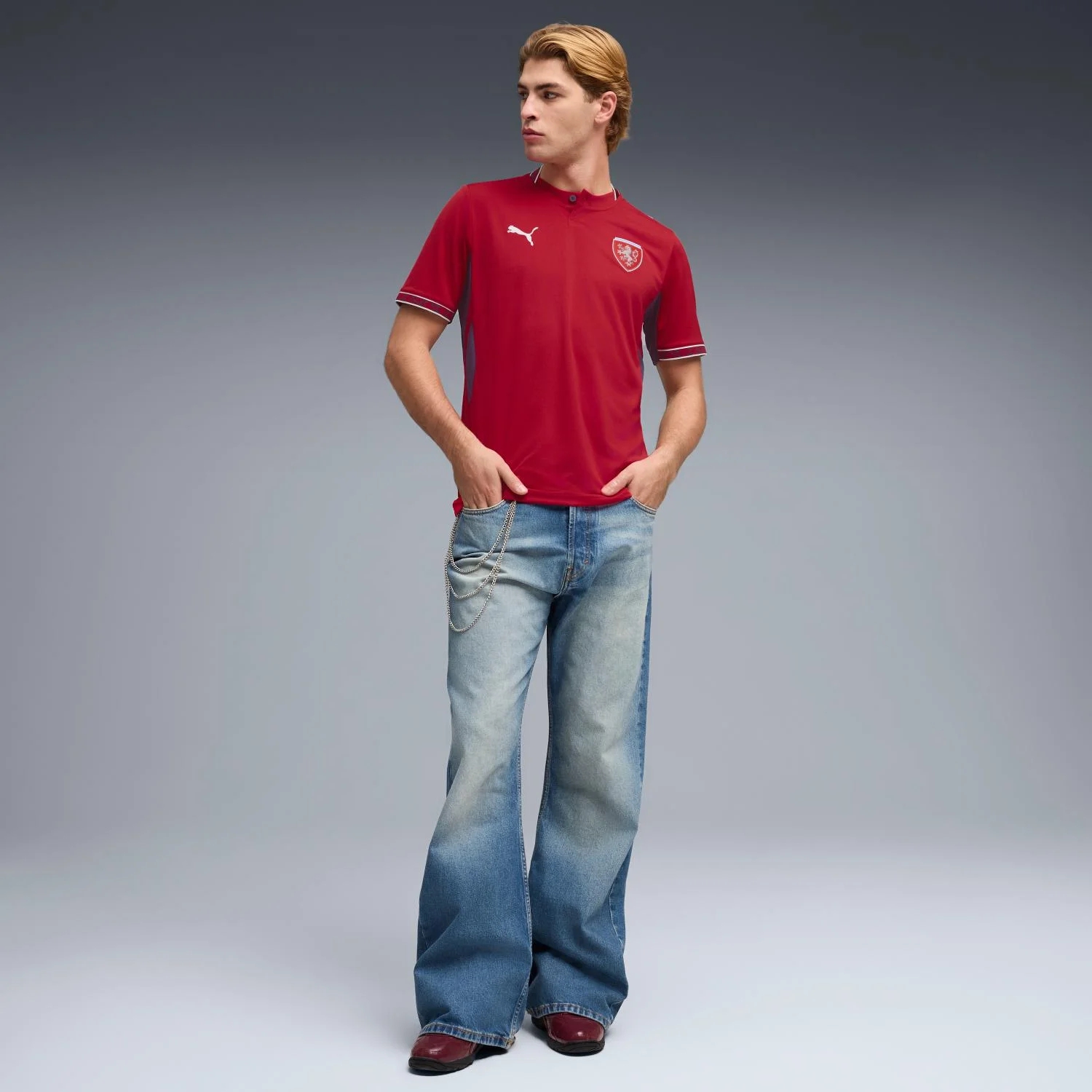 Czechia 2026 Home Jersey - Men's | Regular Fit Re:Fibre Football Shirt with Heritage Double-Tailed Lion Design