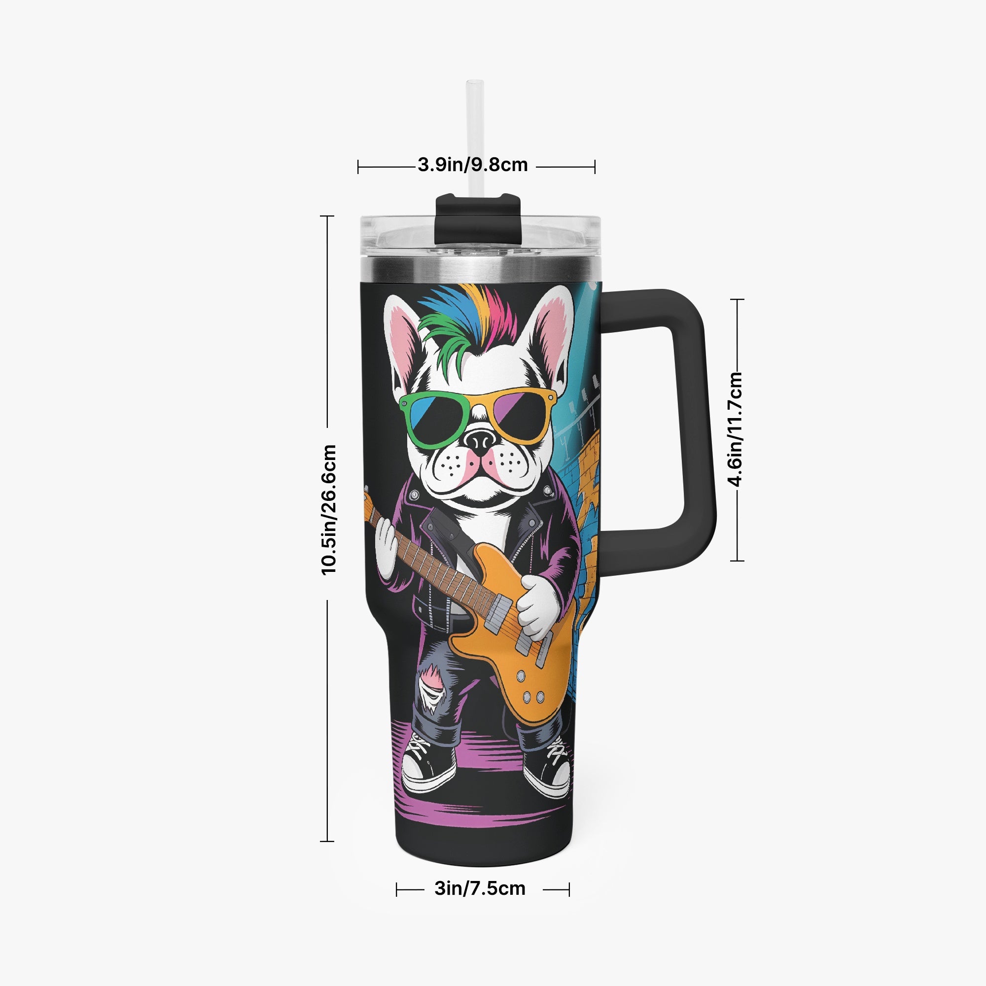 Frenchie Comfortable Gemma - Frenchie Car Tumbler Cup Pet Gear