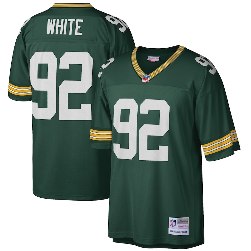 None Reggie White Team Captain GB Packers High-Quality Jersey