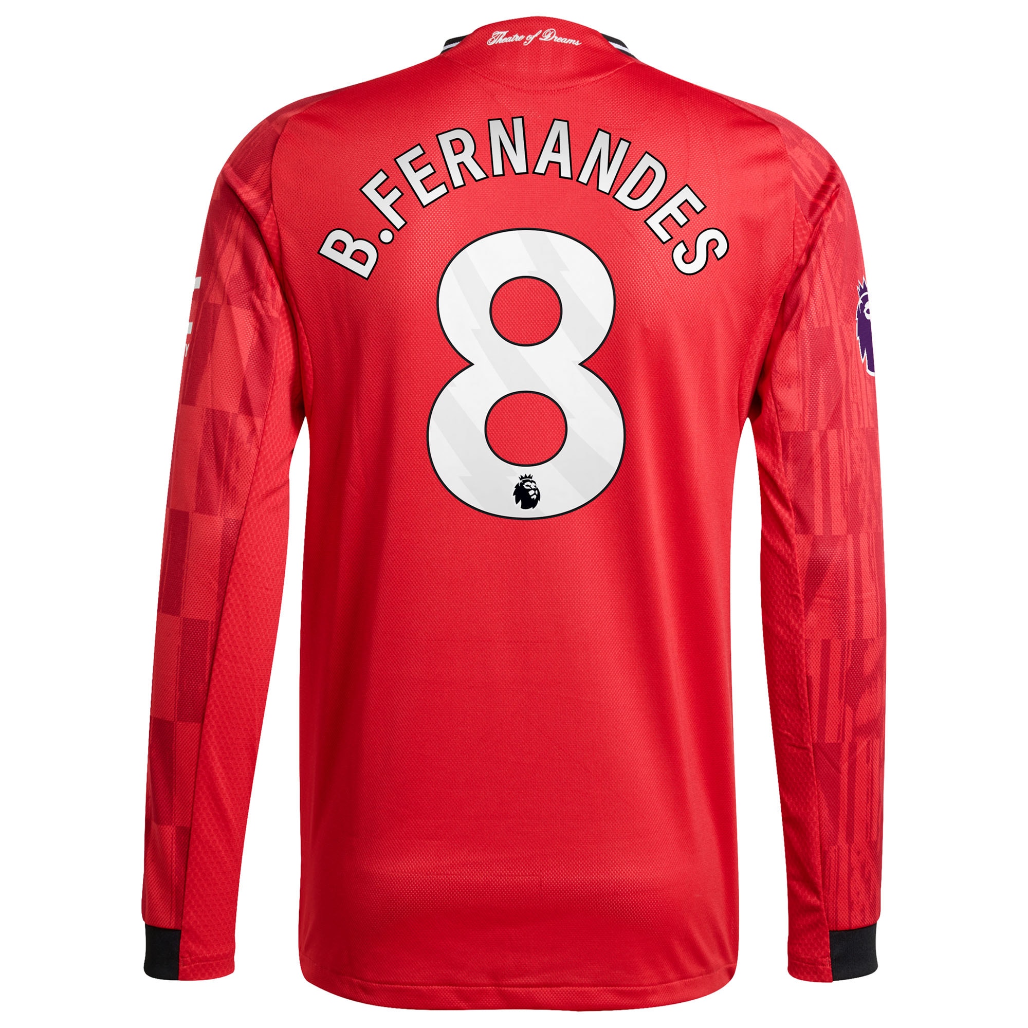[SJH] Bruno Fernandes Manchester United Home 2025/26 Authentic Player Long Sleeve Jersey - Red