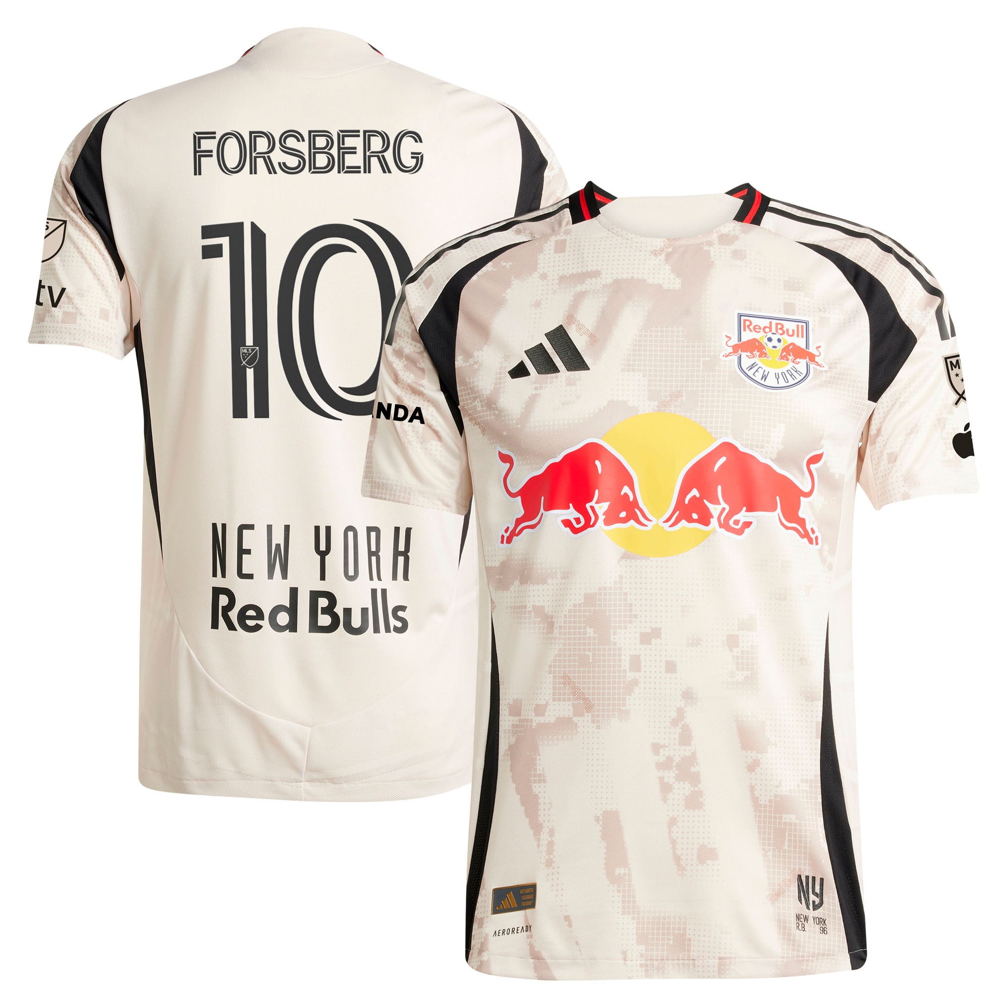 [JED] Women's Emil Forsberg New York Red Bulls 2025 Stone Kit Authentic Player Jersey - Tan