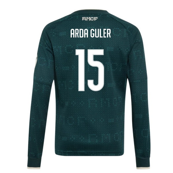 [DDJ] 2026 2027 Real Madrid Long Sleeve Shirt Guler Away Uniform (Kids) (Arda 15)