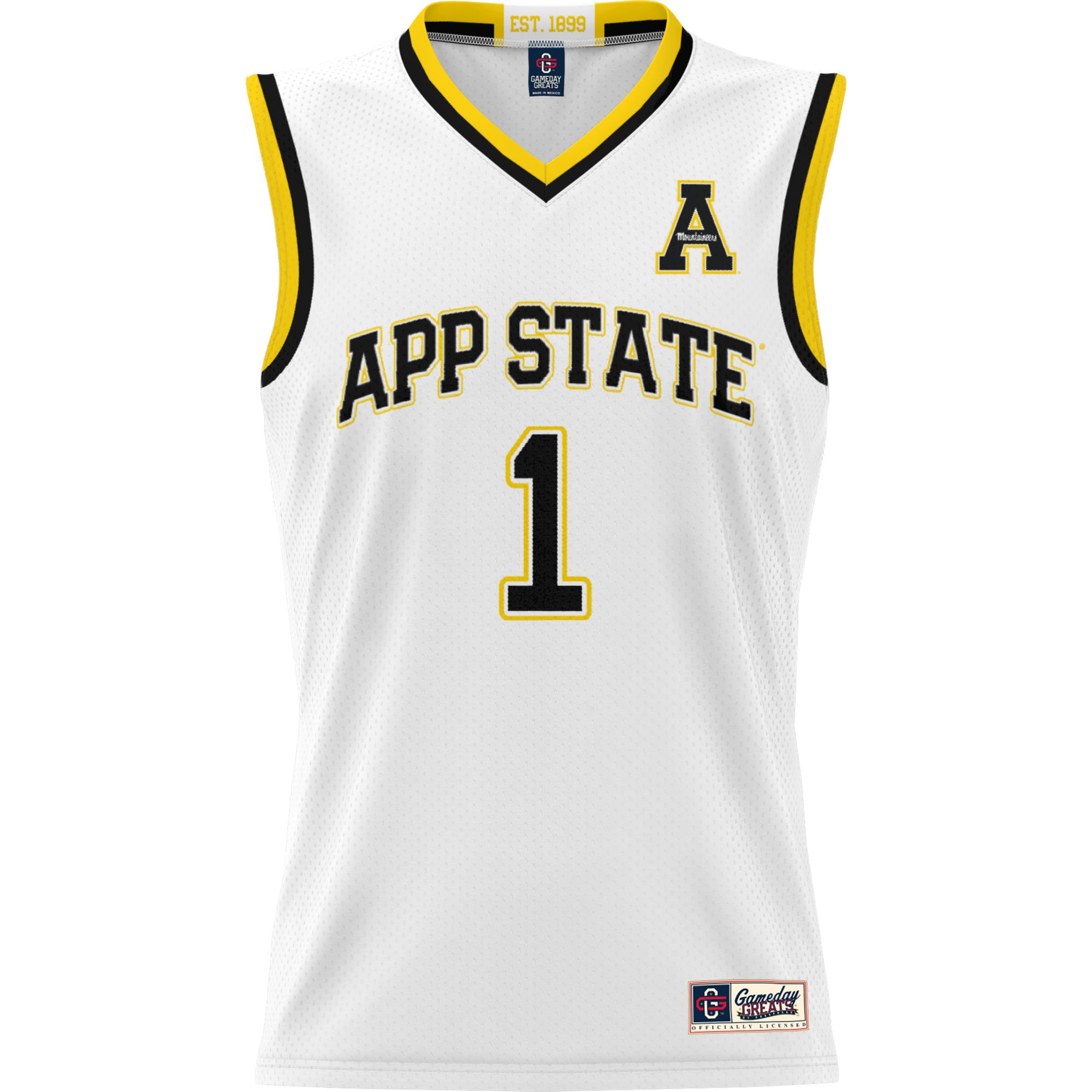 [DDG] Appalachian State Mountaineers GameDay Greats Youth Lightweight Basketball Jersey - White