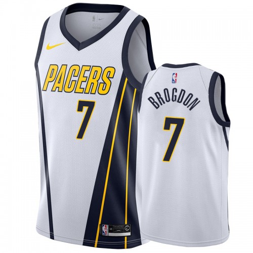 White Nike Indiana Pacers #7 Pacers Jersey - Breathable Material