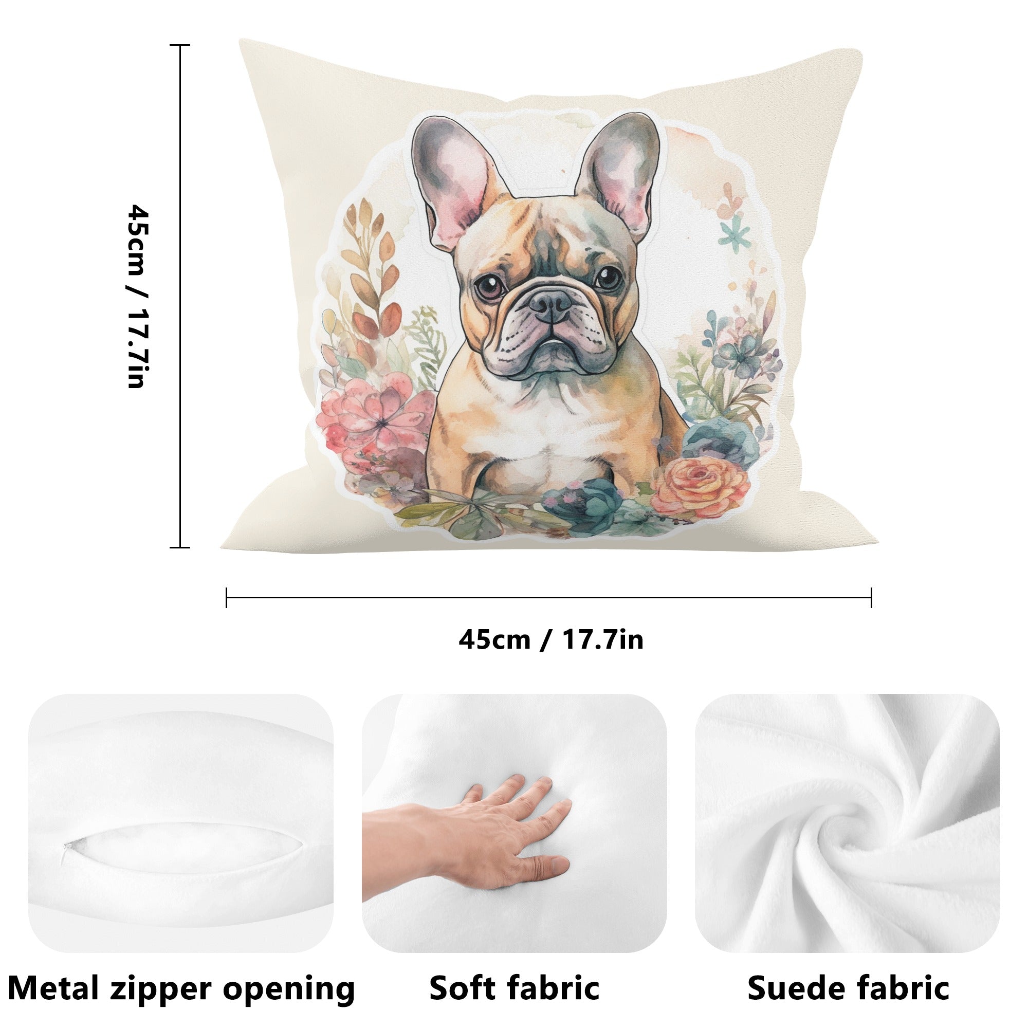 French Bulldog Linda Pillow Cover Essential Dog Supply