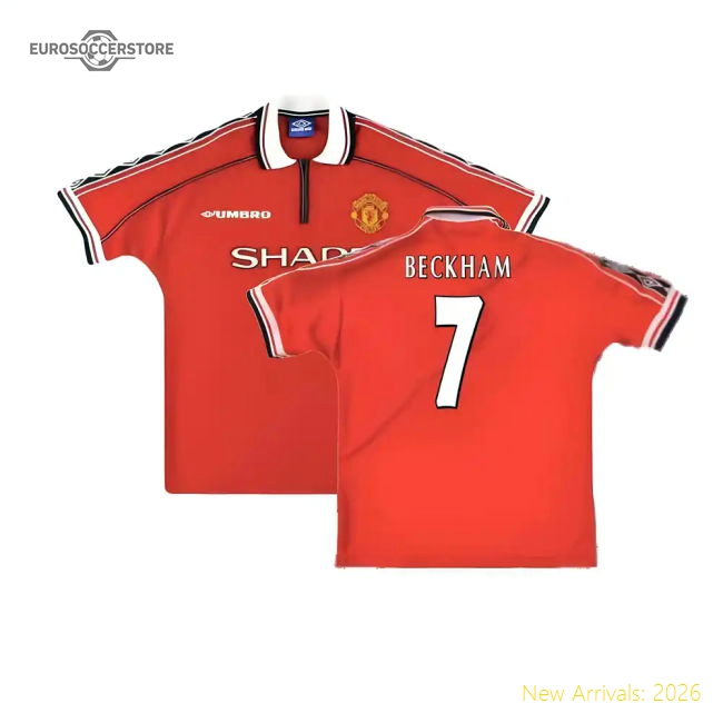 1998-2000 Manchester United Home Soccer Shirt (Xxl) (Excellent) (Beckham
