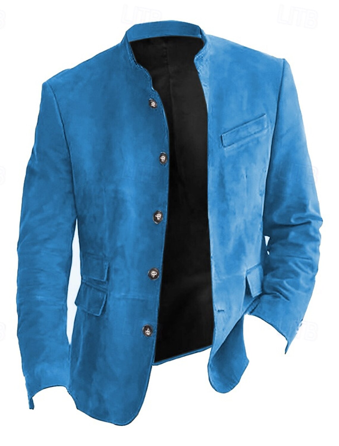 Men's Lightweight Jacket Casual Faux Suede Going out Soft Buckle