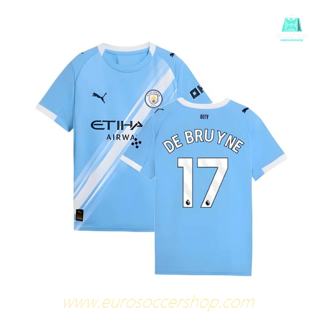 2025-2026 Man City Home Shirt (Kids) (De Bruyne 17)