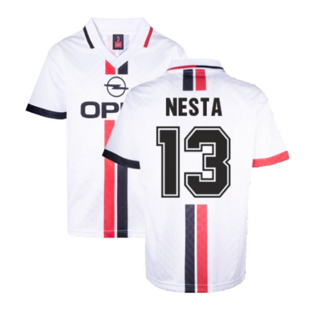 Elite Ac Milan Away Nesta Jersey Lightweight Athletic Fit
