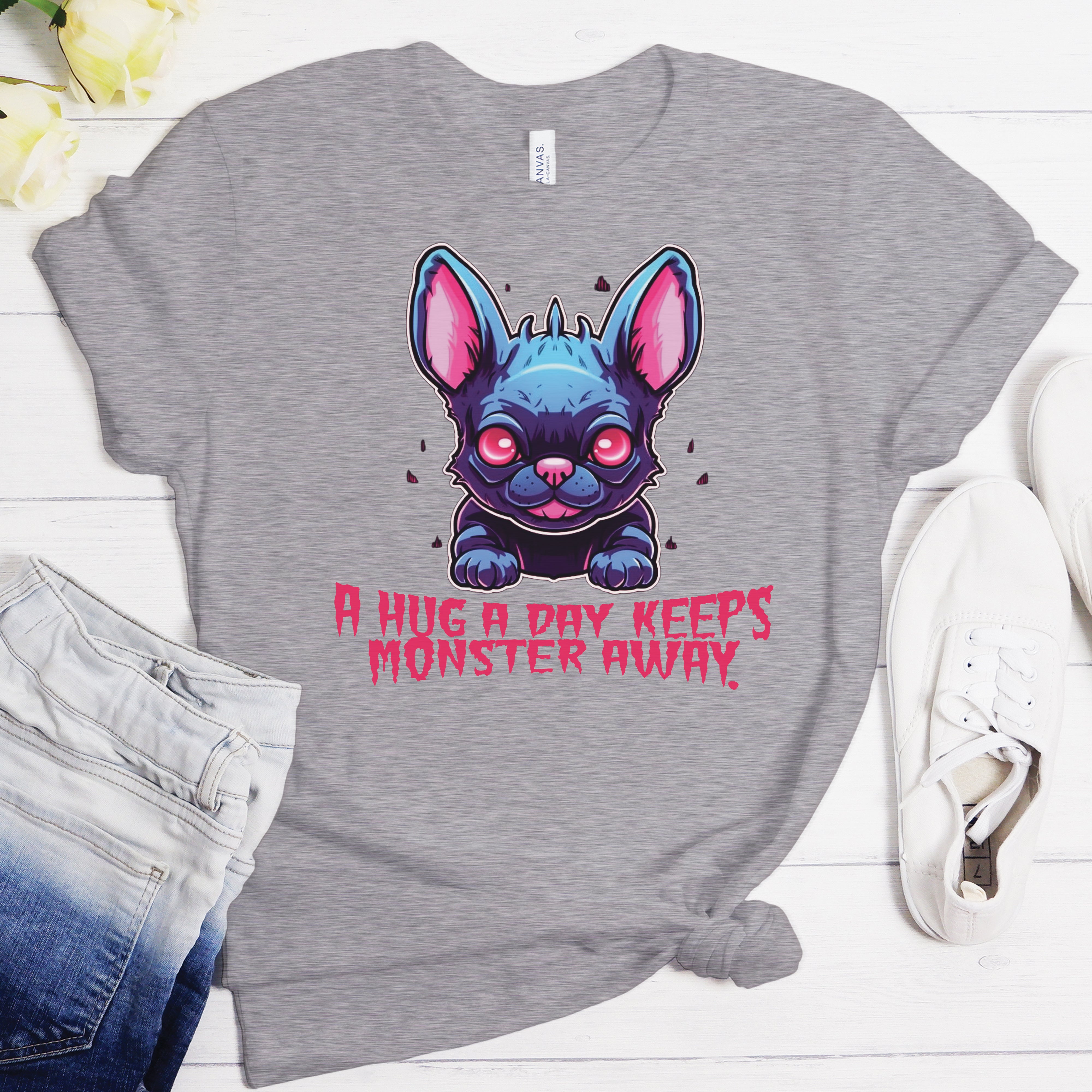 Combined - Comfy Unisex T-shirt Frenchie Themed Wear | Comfy Fit