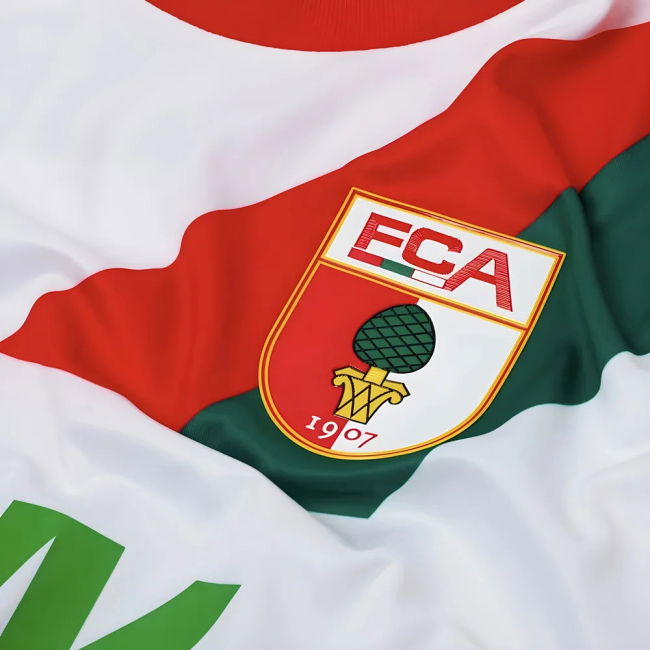FC Augsburg 2025-2026 Home Soccer Jersey - Kids (Kids) | Official