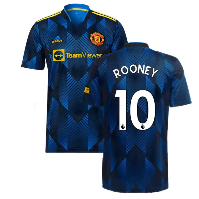 Fan Quality Man Utd Third Supporter Kit (Adults) (ROONEY 10)
