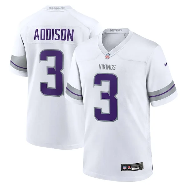 None Jordan Addison Game Jersey - White | NFL Player Jersey | NFL Foot