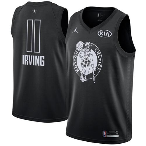 Black Nike Kyrie Irving #11 Celtics Jersey - Mesh Fabric NBA Fan Apparel