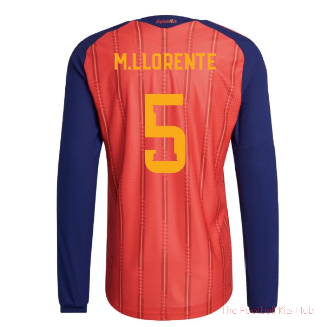 [JED] 2026/27 Spain Authentic Long Sleeve Home Shirt (M.Llorente 5)