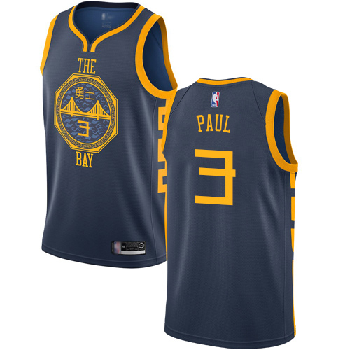 Top-Grade Warriors Chris Paul #3 2018 City Swingman NBA Jersey Green