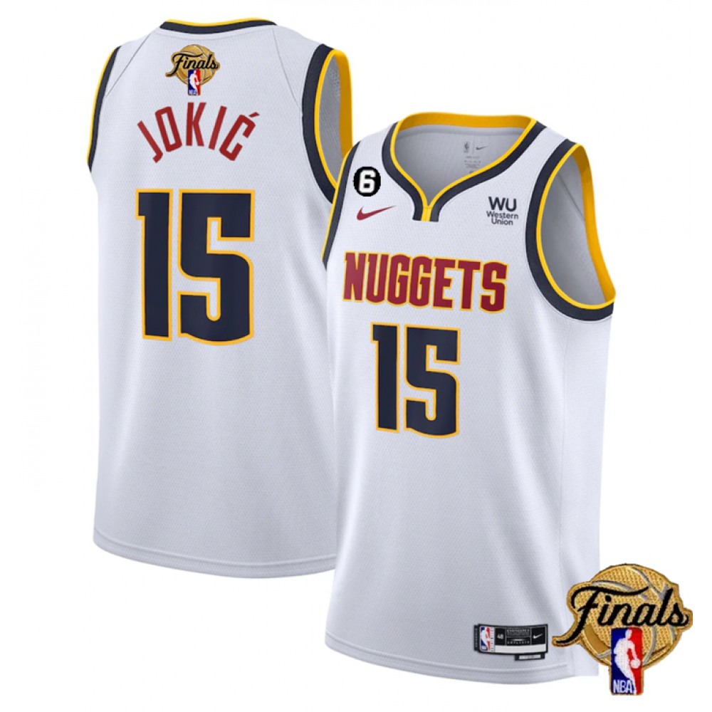 Durable Nikola Jokic15 Denver Nuggets White Jersey - - Game Day Essential