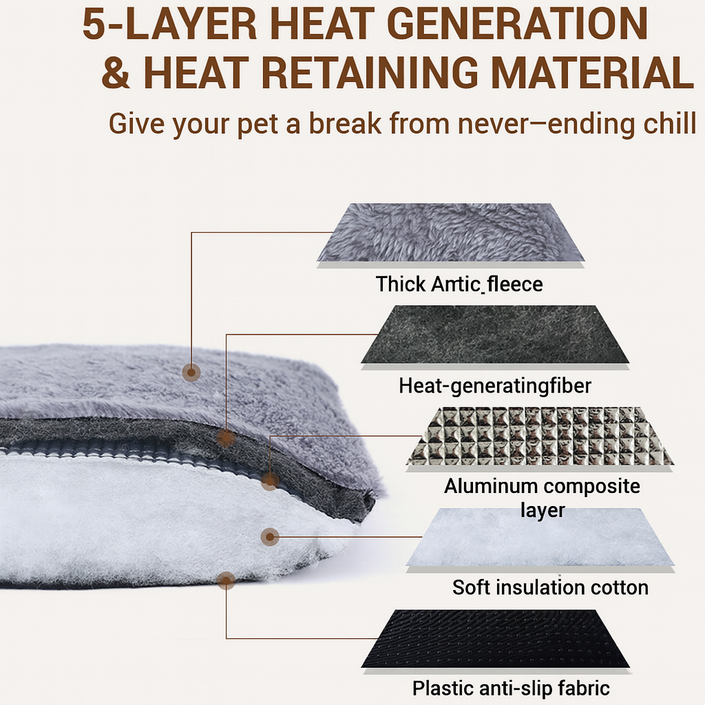 Daily-Walk Heatlux French Bulldog Pad – Double-thick Plush Washable H...