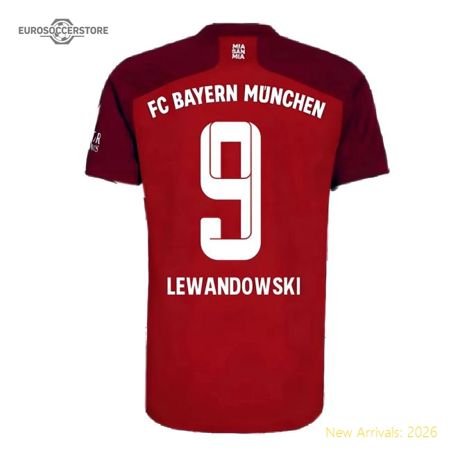 Best-Selling 2021-2022 Bayern Munich Home Shirt (Lewandowski 9)