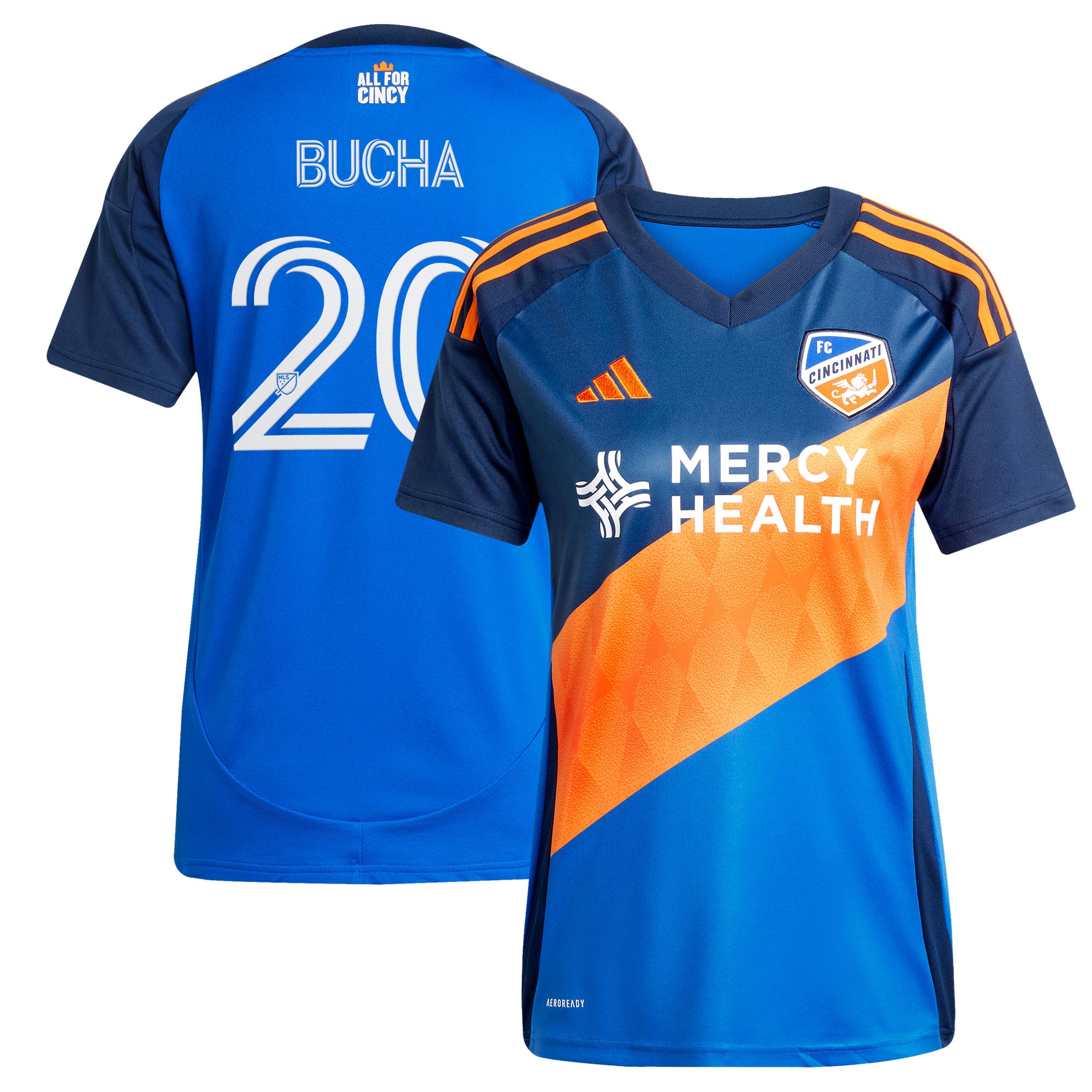 [LK] Pavel Bucha FC Cincinnati Women's 2025 Orange and Blue Legacy Kit Replica Jersey - Blue