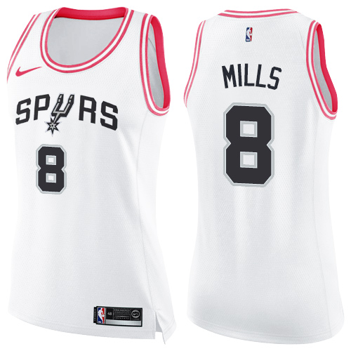 White Nike Antonio Spurs #8 Bucks Jersey - Fabric Basketball Jersey