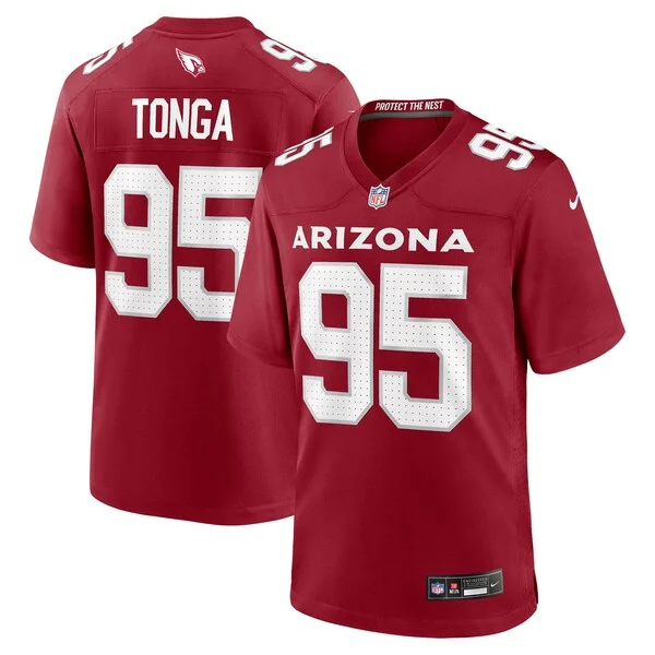 None Khyiris Tonga Game Jersey - Cardinal | NFL Player Jersey