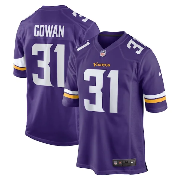 None Tay Gowan Game Jersey - Purple | NFL Player Jersey | NFL Football