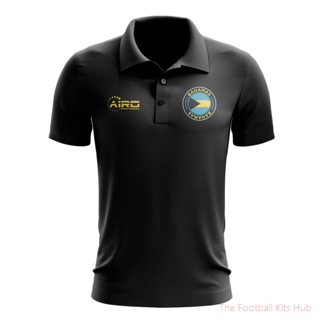 Men Bahamas Football Polo Shirt (Black)