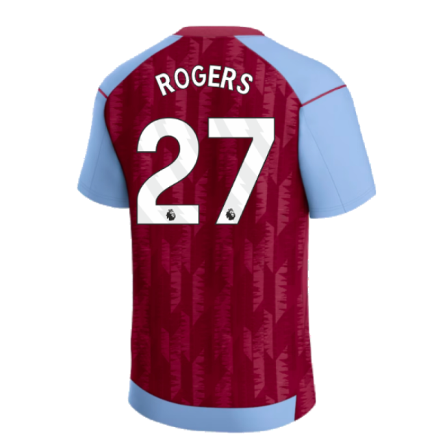 Football Aston Villa Home Shirt Kids Rogers #27 High Performance P...