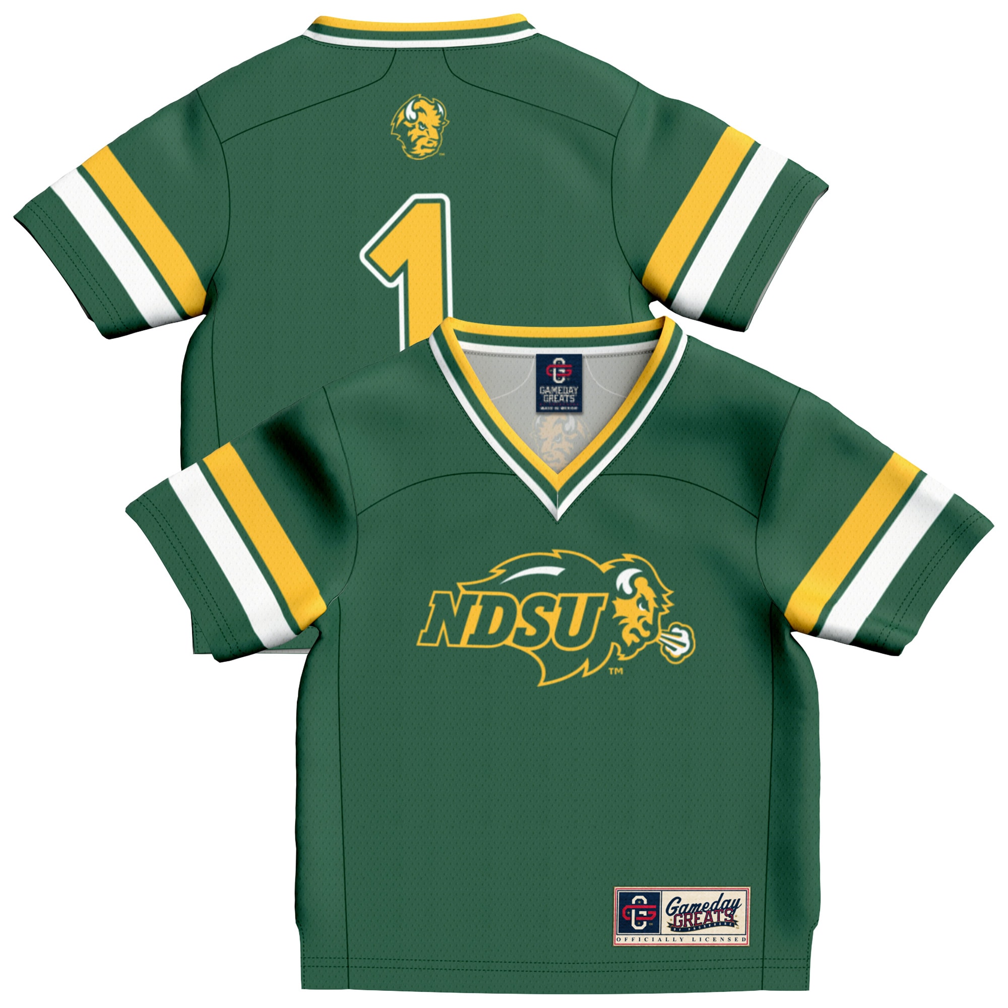 #1 NDSU Bison GameDay Greats Infant Lightweight Collegiate Football Fashion 2026 Season Football Jersey - Green