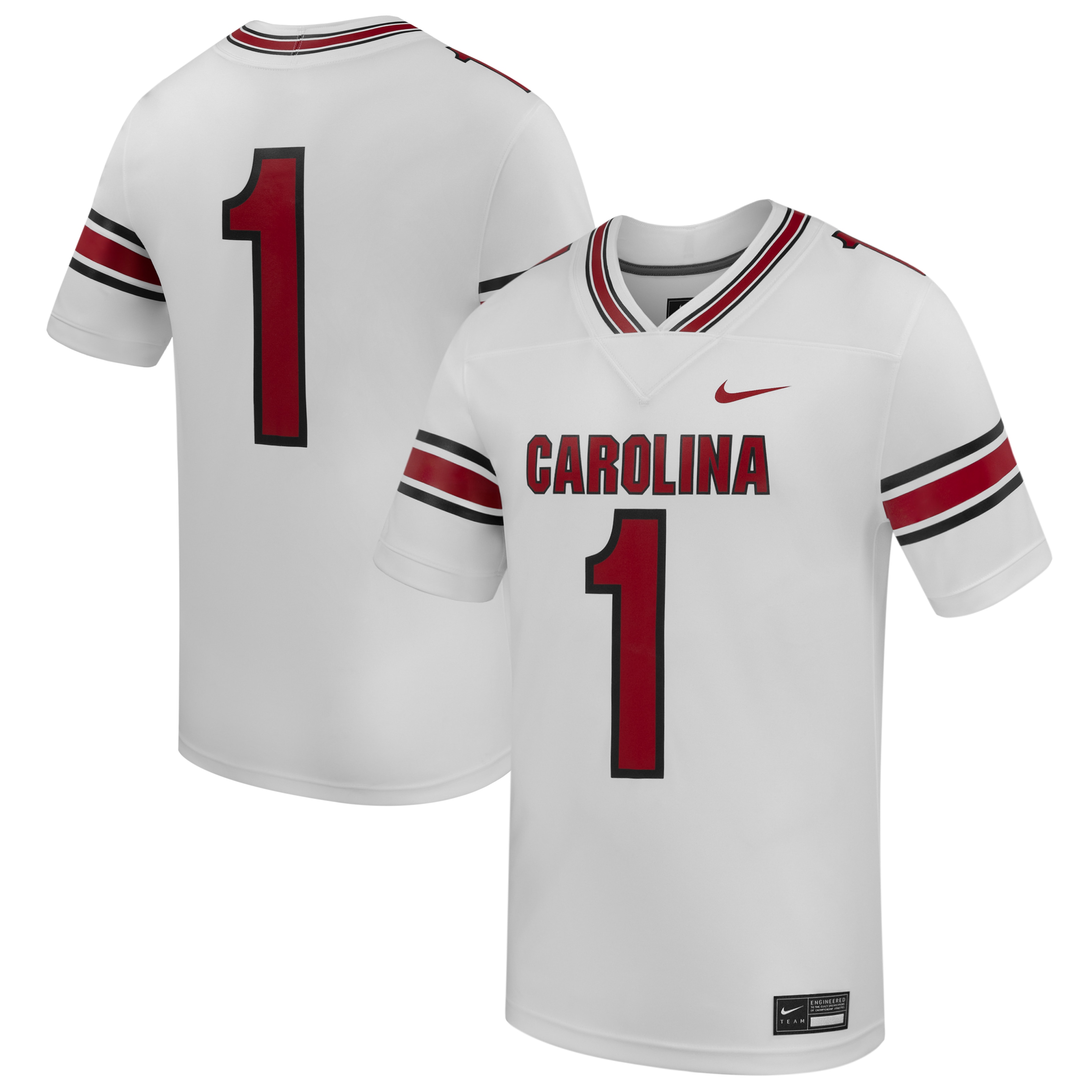 South Carolina Gamecocks Road #1 Football Jersey - White | Stadium Series 2026