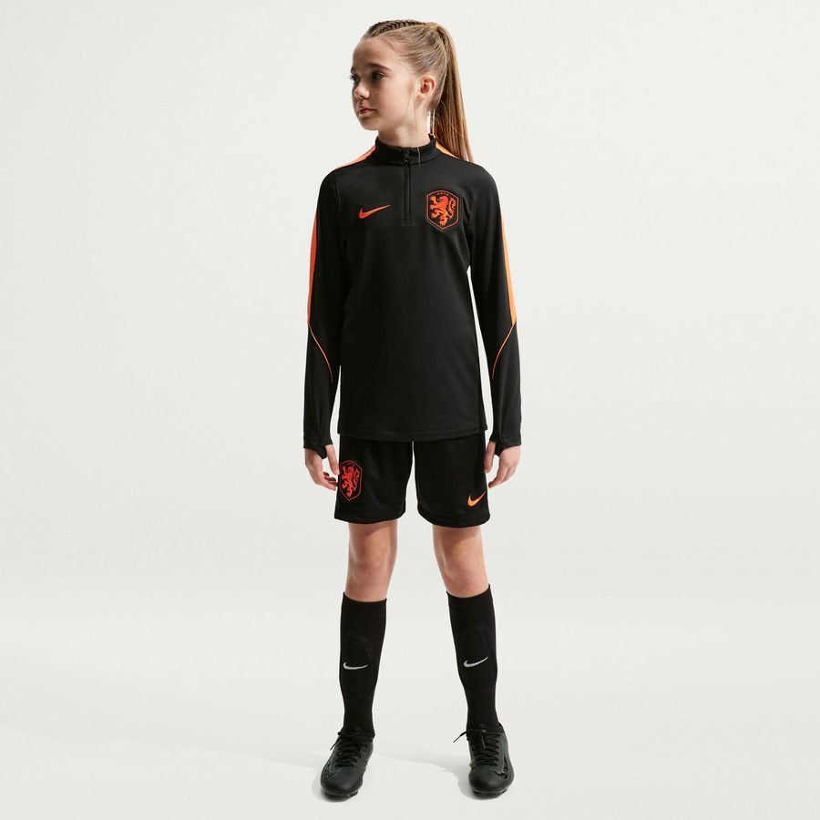 Holland Training Shirt Dri-FIT Strike Drill World Cup 2026 - Black/Hyper Crimson Kids