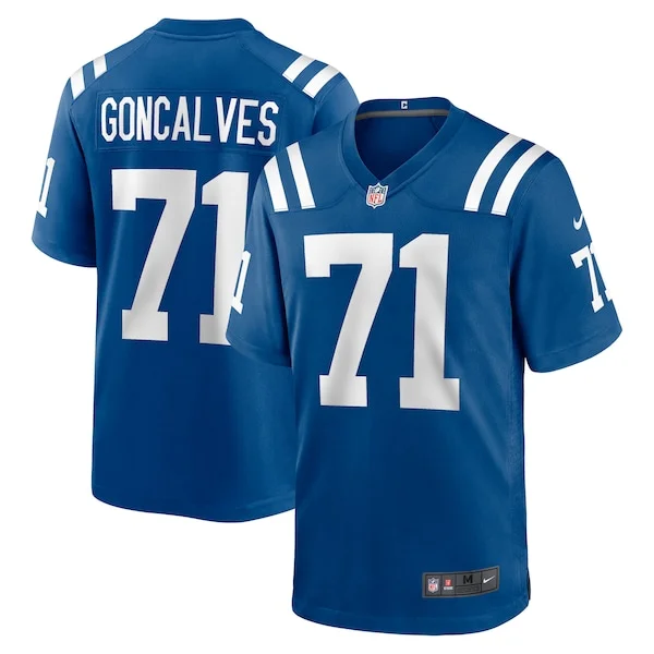 None Matt Goncalves Game Jersey - Royal | NFL Player Jersey | NFL Foot