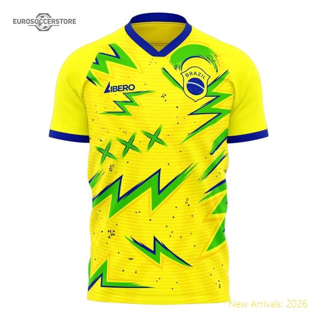 Genuine Football Brazil Jersey - Trendy 2025-2026 Durability