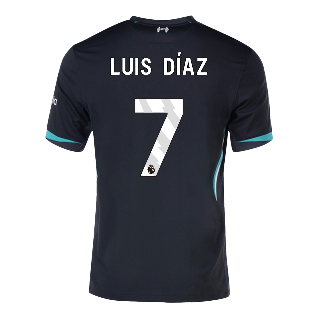 Luis D¨ªaz #7 Liverpool Away  Soccer Jersey 2024/25 Authentic Kit